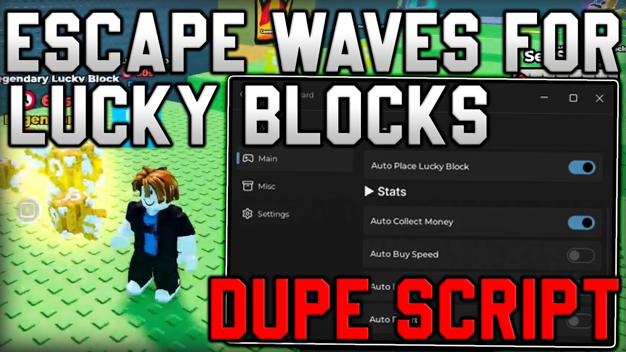 [⚖️ТОРГОВЛЯ] Скрипт для создания счастливых блоков Escape Waves, дублирование блоков Brainrots и ...