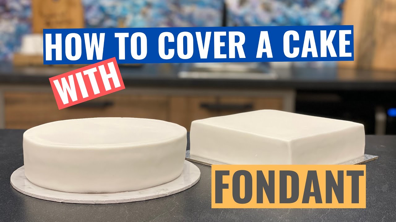How to COVER a cake with FONDANT (round and square cake) and get SMOOTH surface and SHARP edges