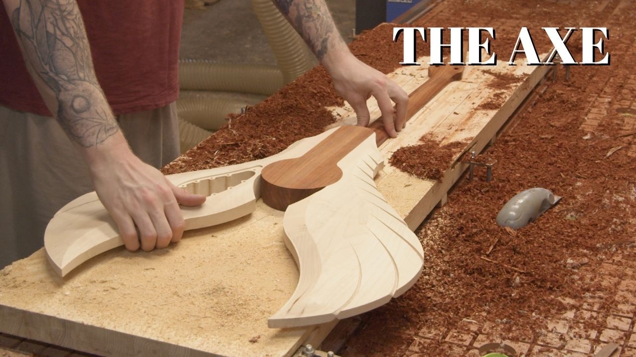Making The Axe Guitar  pt:1 Sun Lute of the Phoenix King