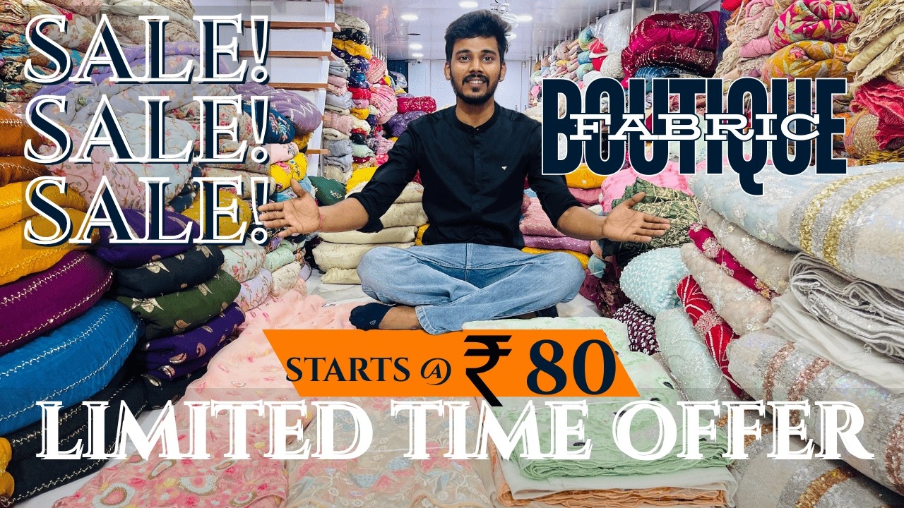 Biggest Fabrics Sale LIVE Now at Sorav Textiles | Mega Sale on Fancy Fabrics #megasale  #surat