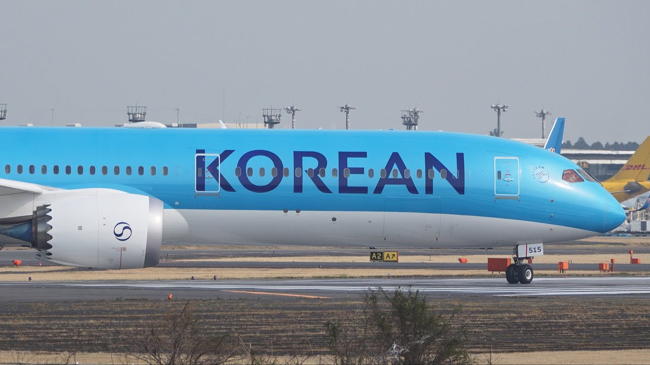 New Livery Korean Air Boeing 787-10 HL8515 Takeoff from Narita 16R | NRT/RJAA | 大韓航空 新塗装 | 成田空港