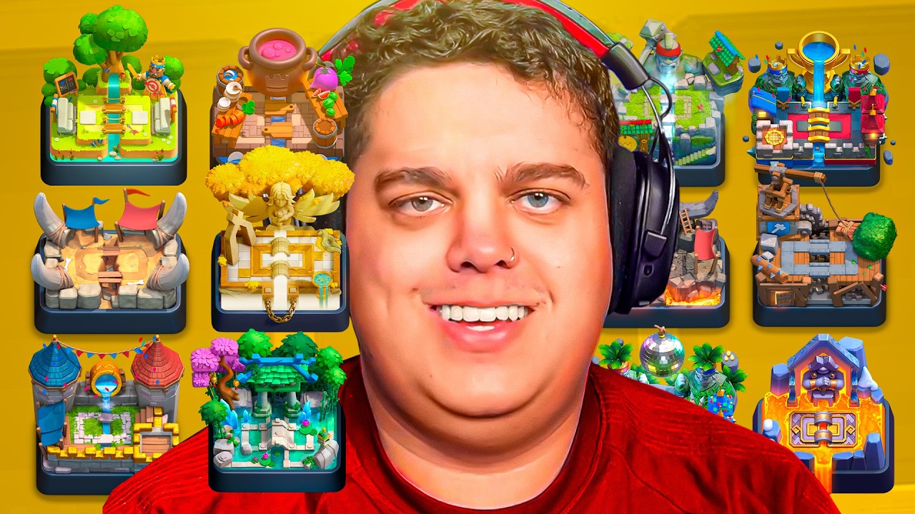 Usei o melhor deck de cada ARENA no clash royale