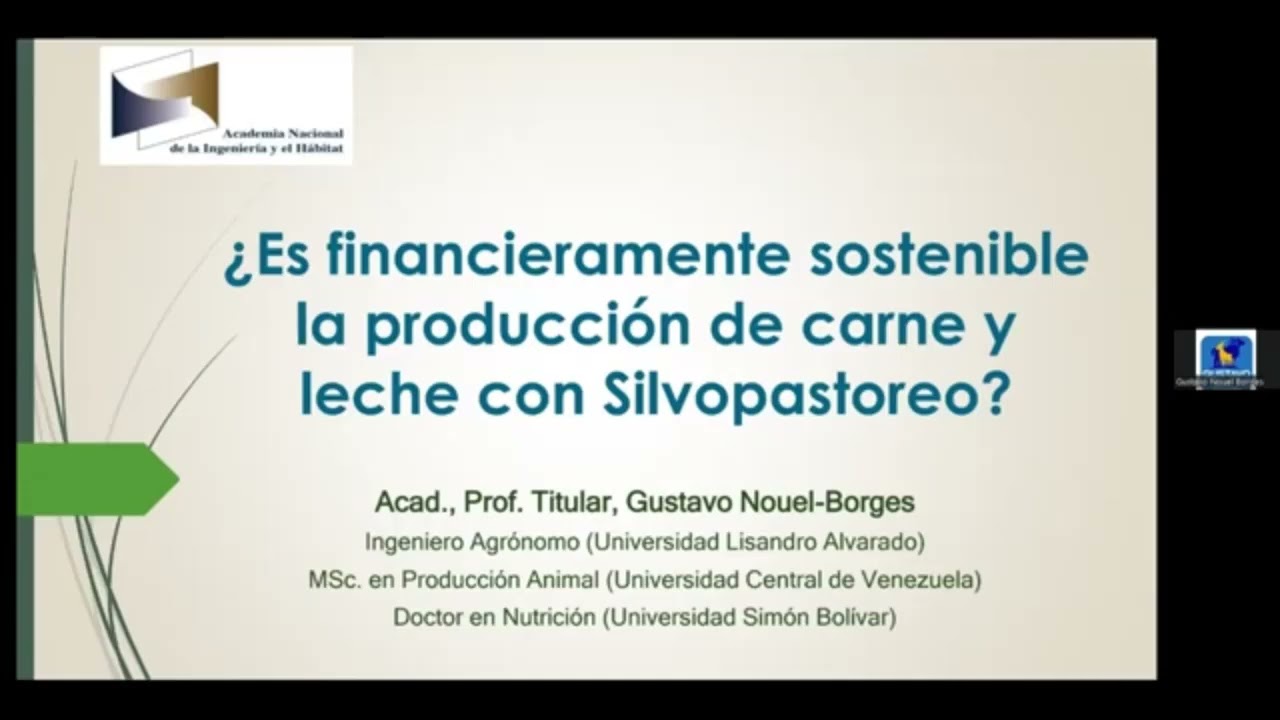 Conferencia de G Nouel Borges en la IV Jonadas Nacionales de Agroforesteria de la ANIH