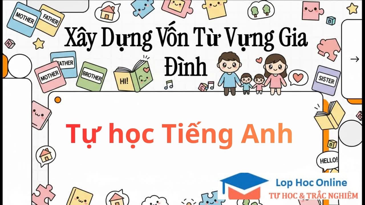 Từ vựng tiếng Anh chủ đề FAMILY – Gia đình | Lớp 1–9 | Học dễ nhớ, dùng được ngay