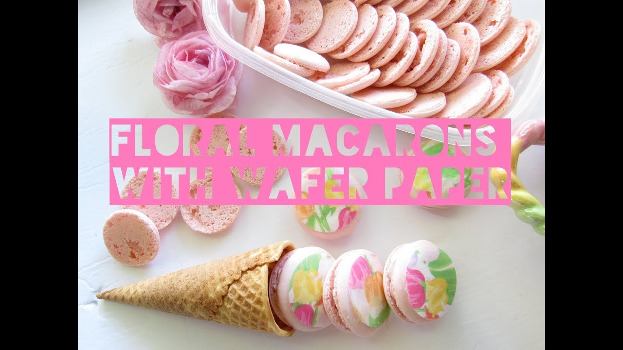 How to Make Floral Macarons with Icing Images Wafer Paper | Very Cherry Cakes