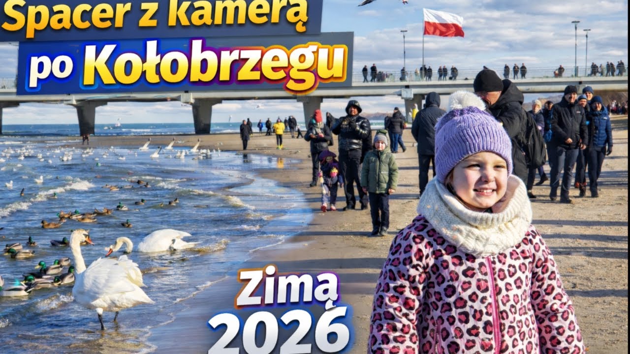 Kołobrzeg  Zimą 2026 | Spacer z kamerą (4K-60fps)