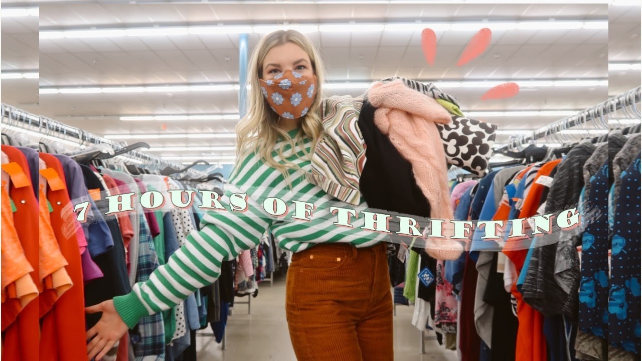 7 HOURS of thrifting in Nashville | thrift haul try on | thrifting whatever I want for my birthday!!