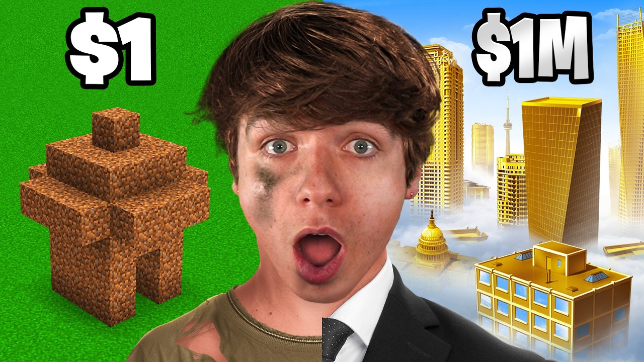 Город в Minecraft за $1 vs $1,000,000!