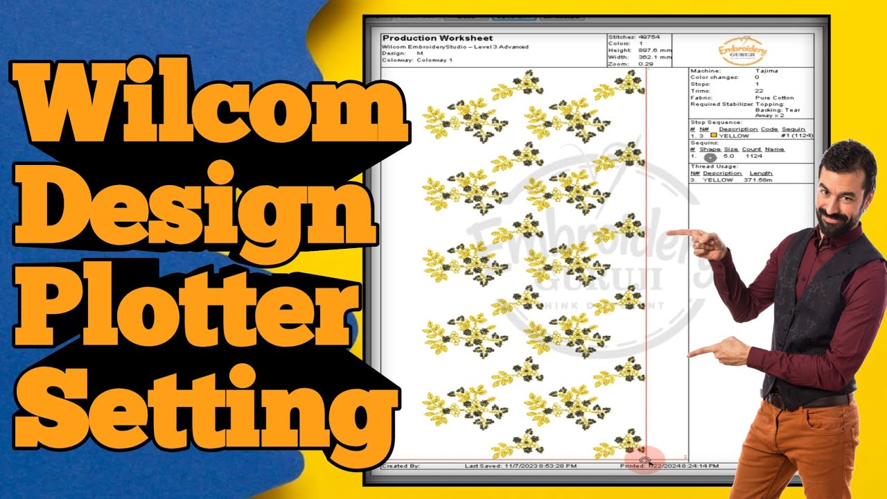 Wilcom Design Plotter Set Karney Ka Behtareen Tareeka | @Waqqar_kk