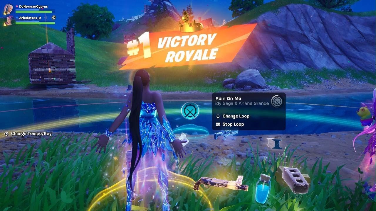 Fortnite Battle Royal Duos - Ariana Grande skin Gameplay