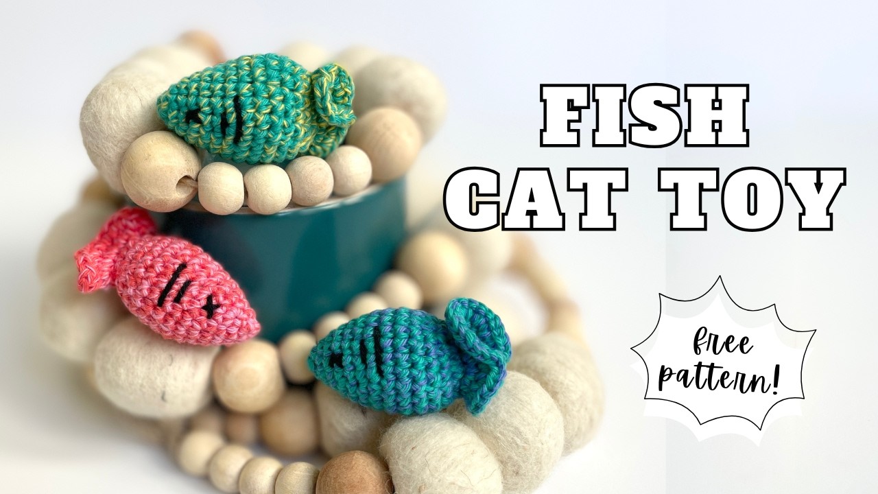 How to Crochet a Fish Cat Toy | Free Pattern & Easy Tutorial
