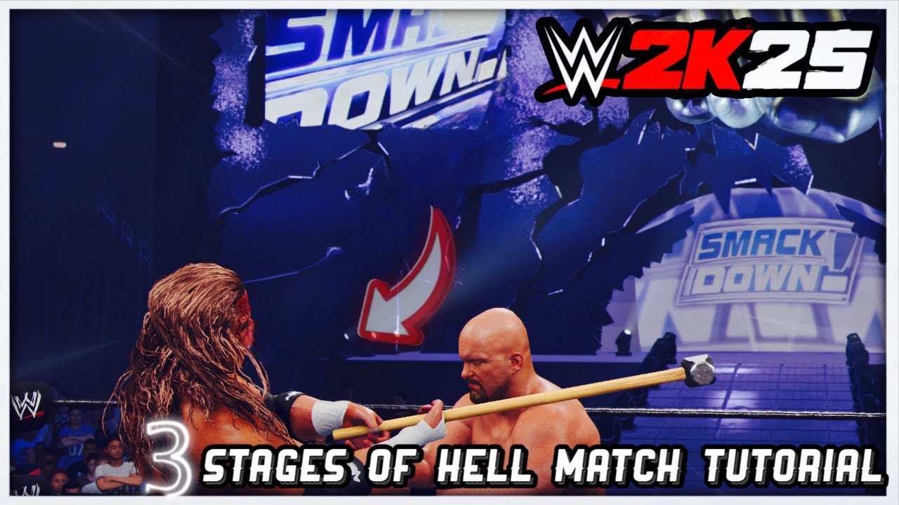 WWE 2k25: Руководство по созданию матчей «3 стадии ада»!