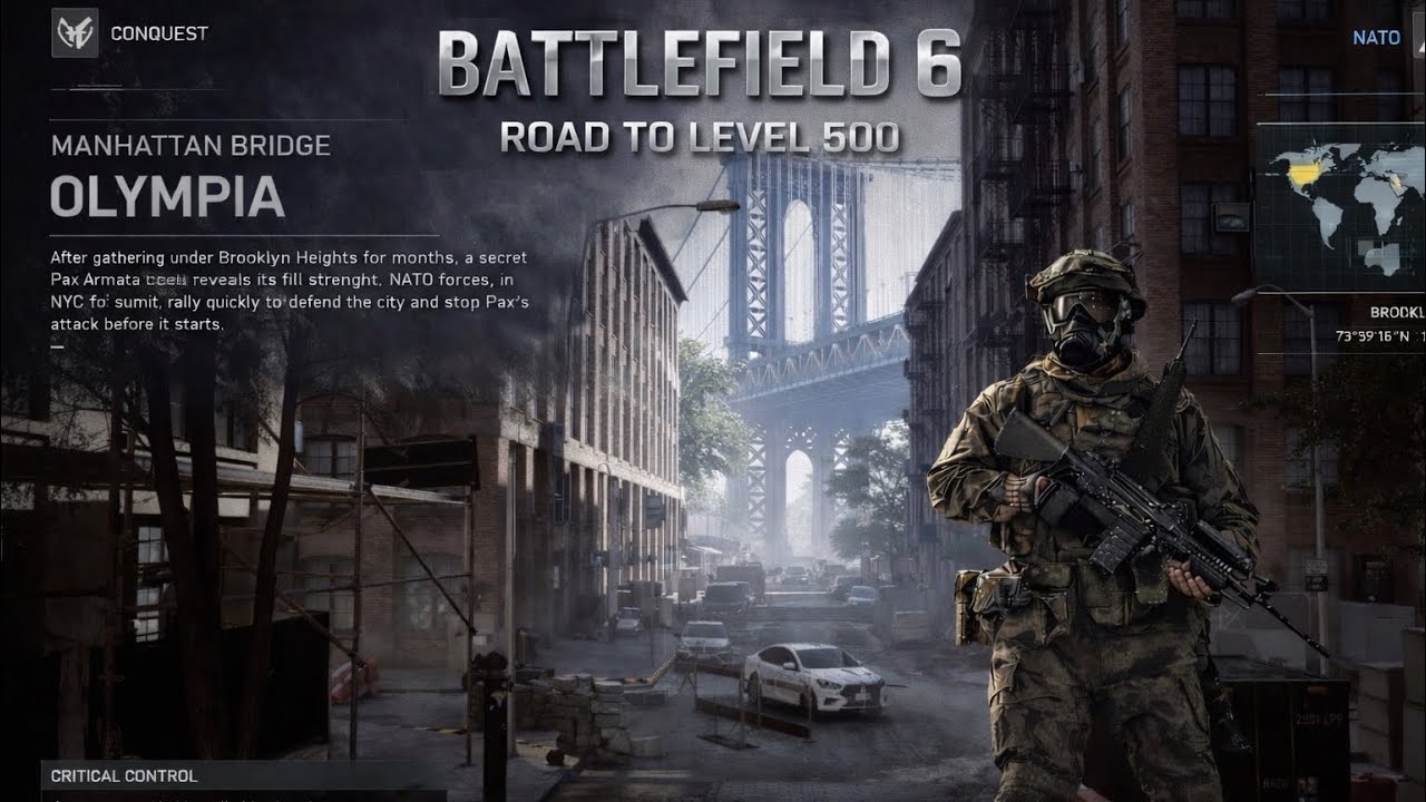 BATTLEFIELD 6 OLYMPIA GAMEPLAY 🔥 Manhattan Bridge Chaos | Road to Level 500