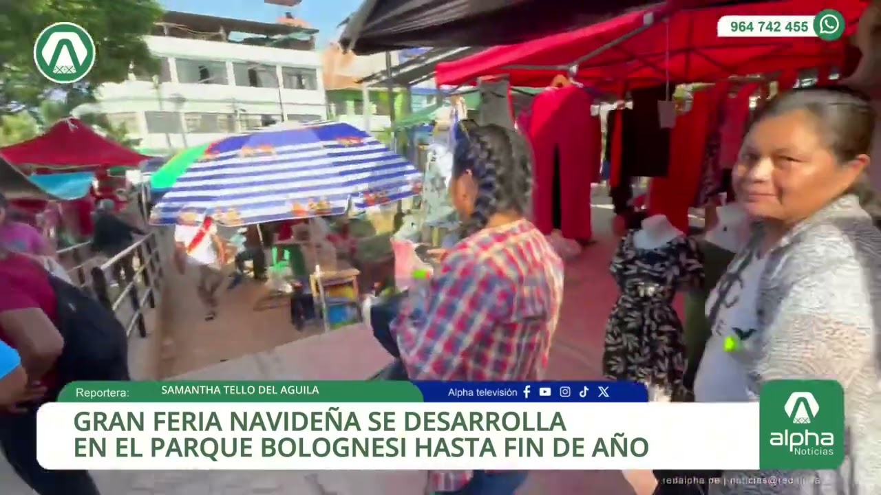 Gran feria navideña se desarrolla en el parque Bolognesi hasta fin de año