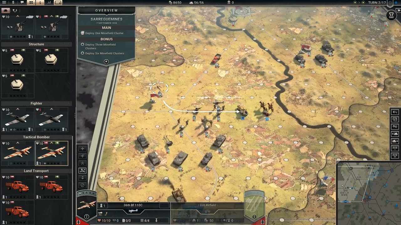 Panzer Corps 2 Axis Operations 1939. 2nd Mission. Field Marshal difficulty.