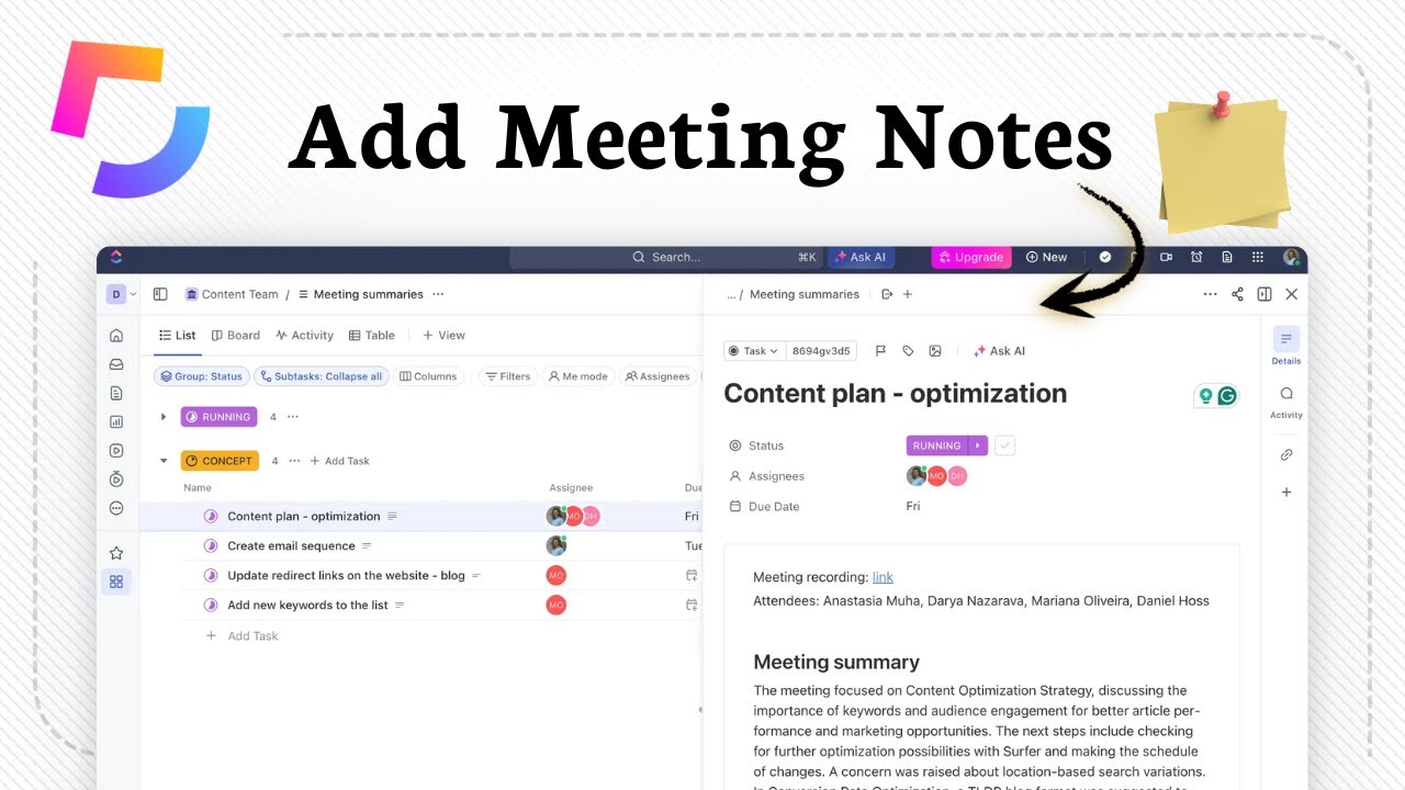 How to Add Meeting Notes in ClickUp (Quick & Easy Steps)