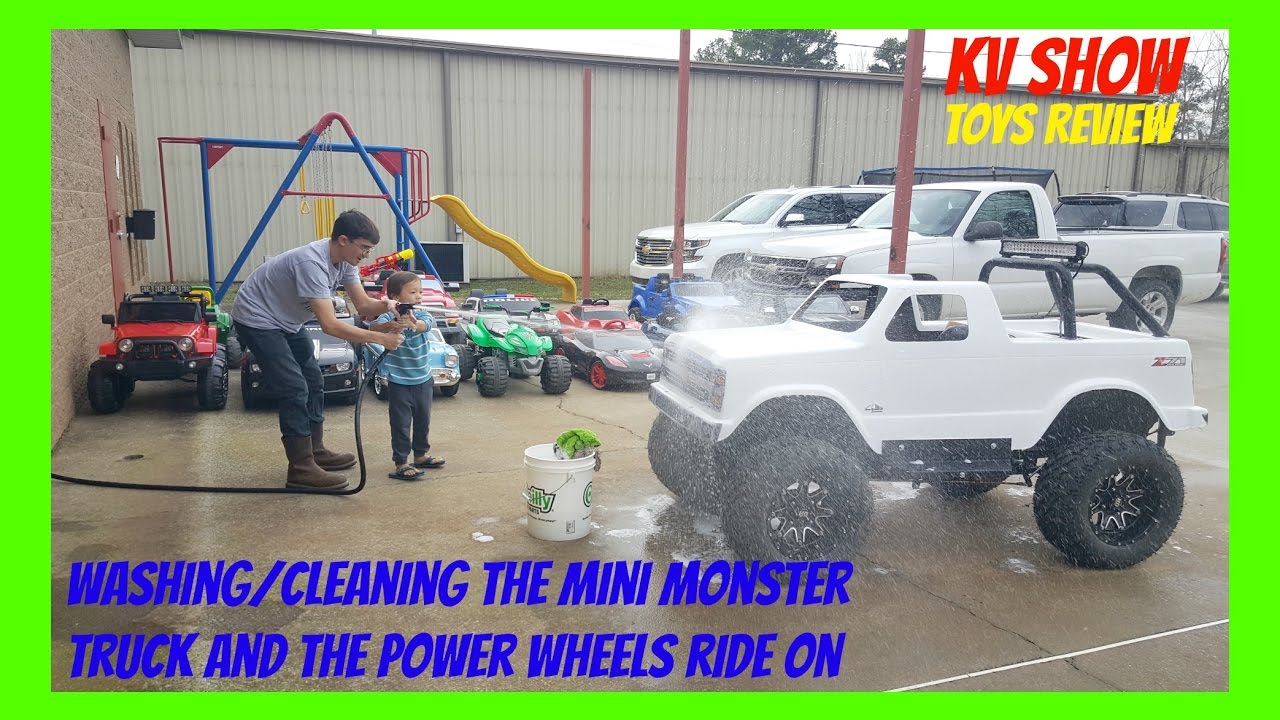 Washing And Cleaning The Power Wheels Ride On Toys And Mini Monster Truck