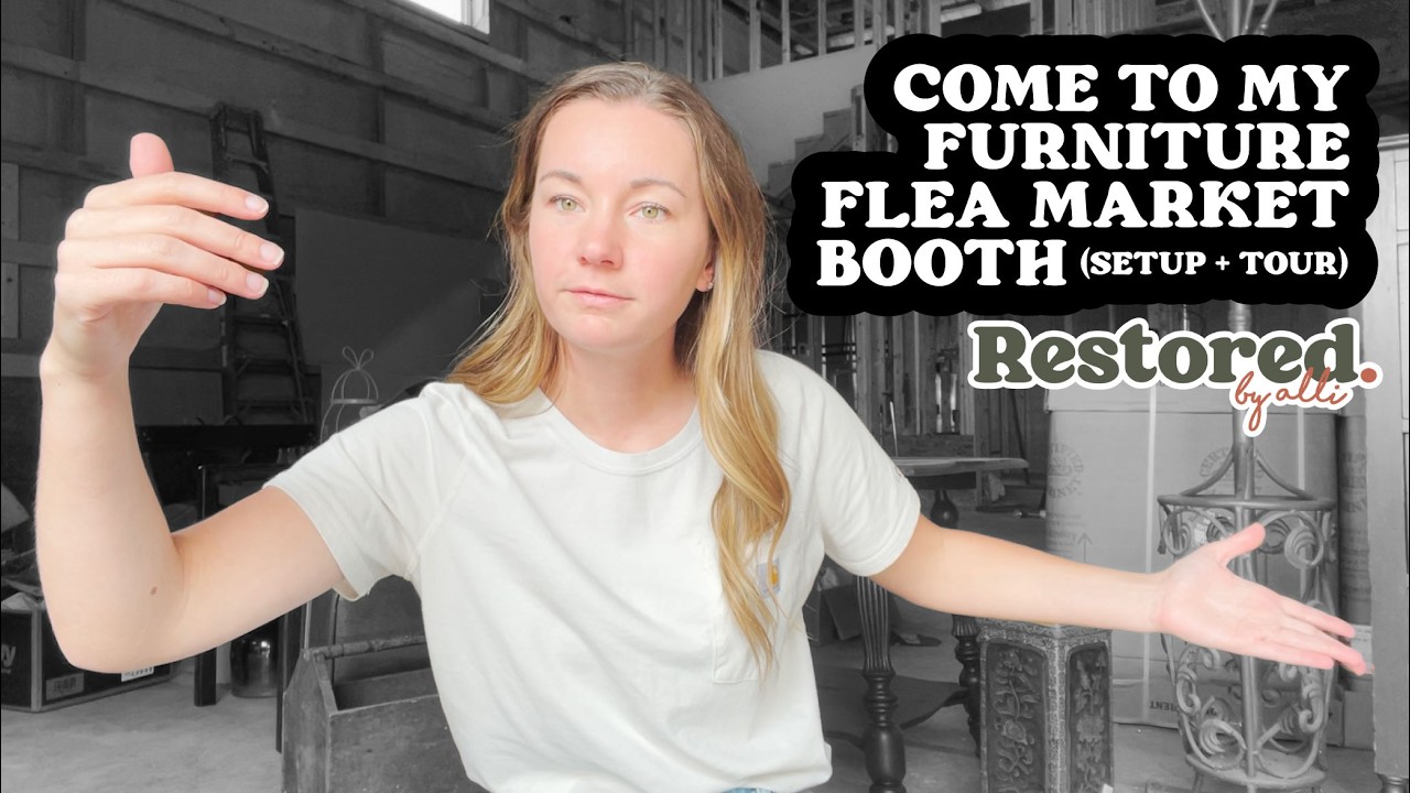Fall Vintage Flea Market TOUR - Booth Setup - Stewartville Minnesota - Antiques - Furniture