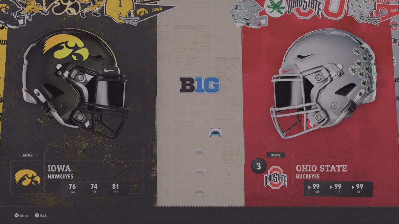 Iowa vs #3 Ohio State WK10 2030 AI vs AI