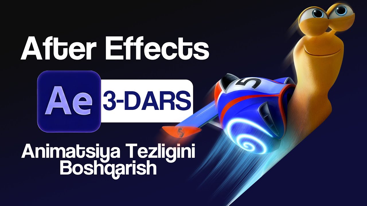 Adobe After Effects Dasturida Animatsiya Tezligini Boshqarish || 3-DARS