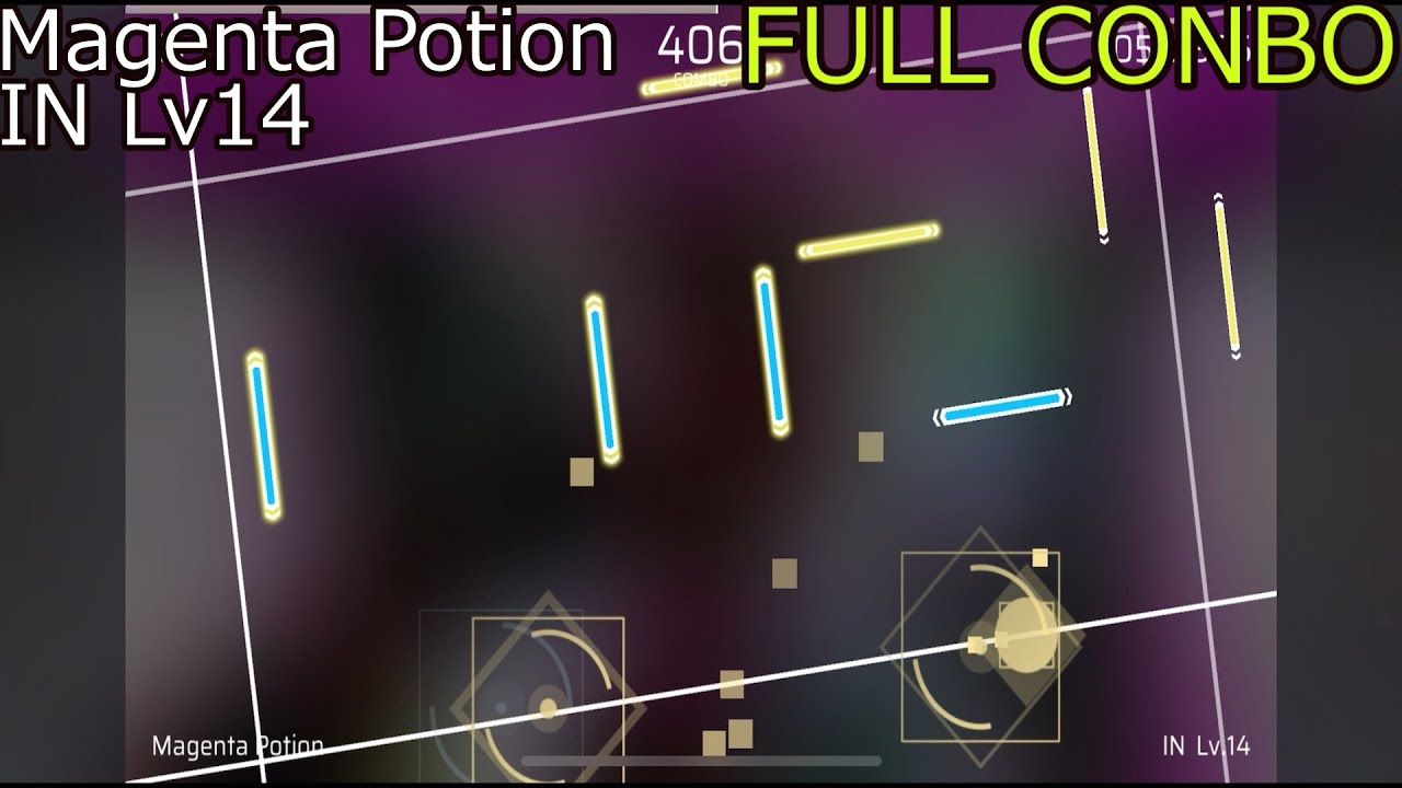 【Phigros】Magenta Potion｜IN Lv14｜FULL CONBO｜スマホ2本指