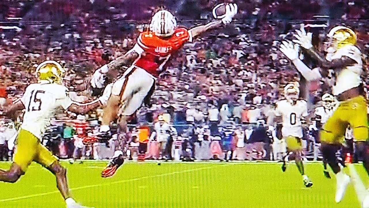 CJ DANIELS UNBELIEVABLE ONE-HANDED CATCH (FULL VIDEO) NOTRE DAME VS. MIAMI: NCAA COLLEGE: AUGUST 31,