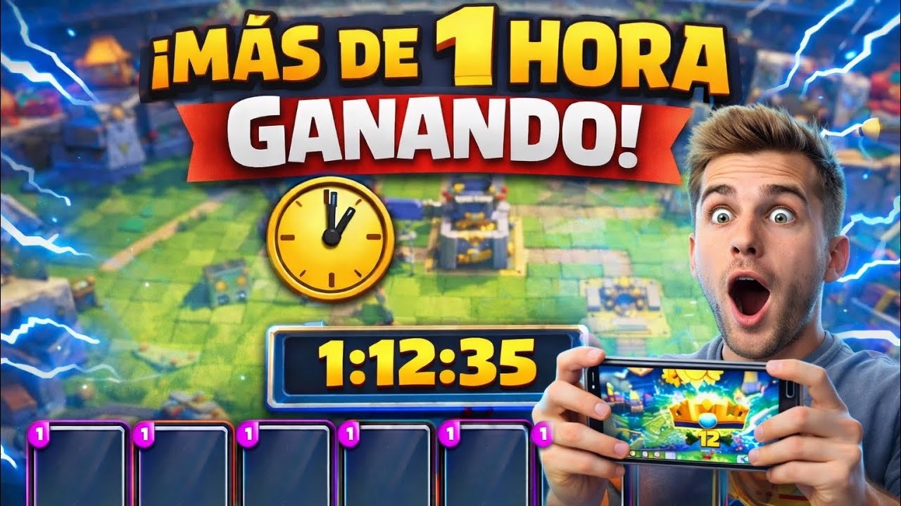 Gané TODO por más de 1 HORA😱#clashroyale 