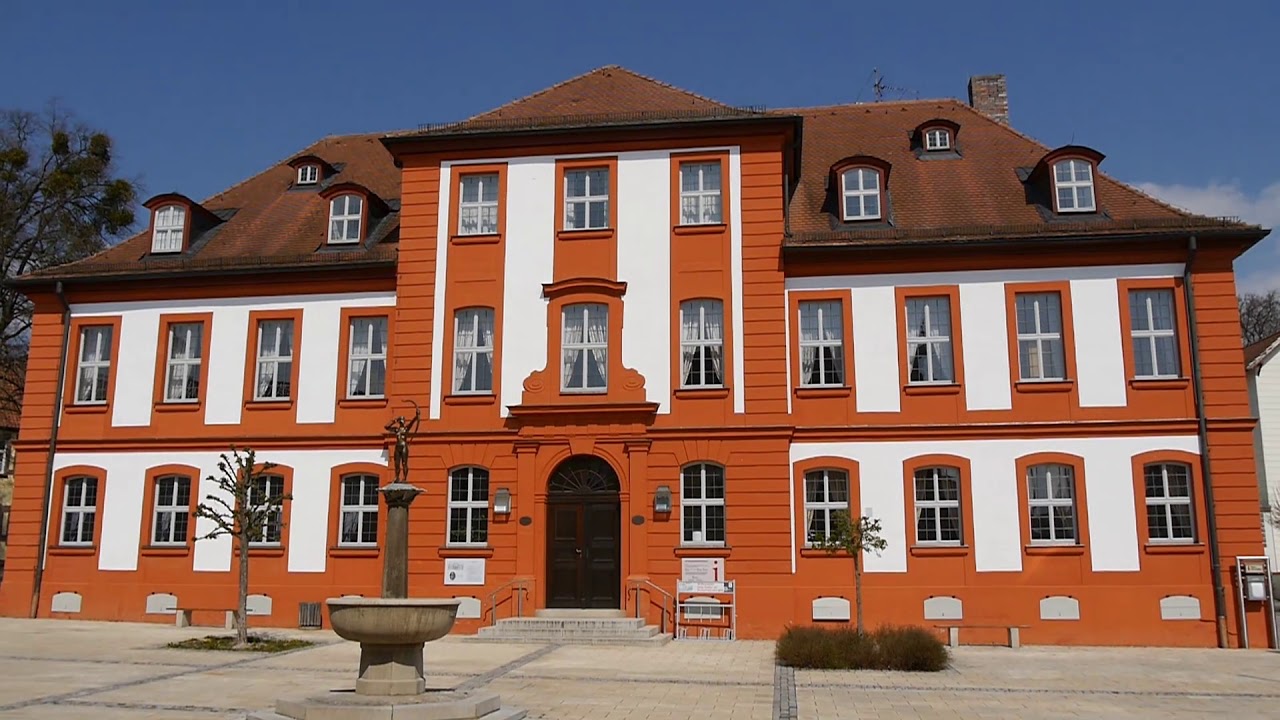 D: Bad Rodach. Oberfranken. Eindrücke aus der Stadtmitte. April 2020