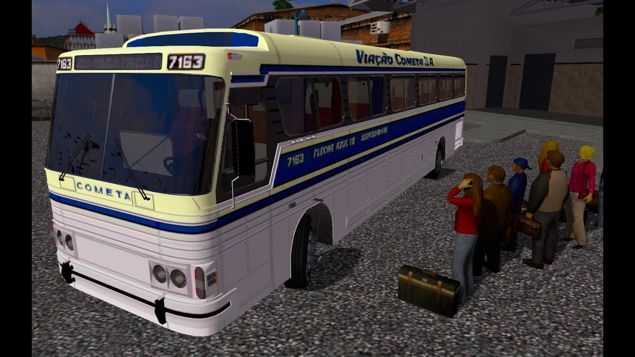 Euro Truck 2 Brasil: Viajando de ônibus - CMA Flecha azul Scania K124 IB