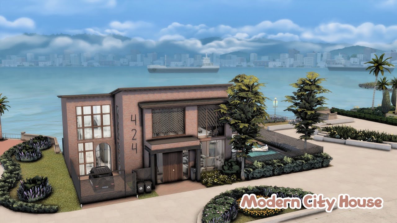 Modern City House | The Sims 4 Speed Build | CC | Download Link