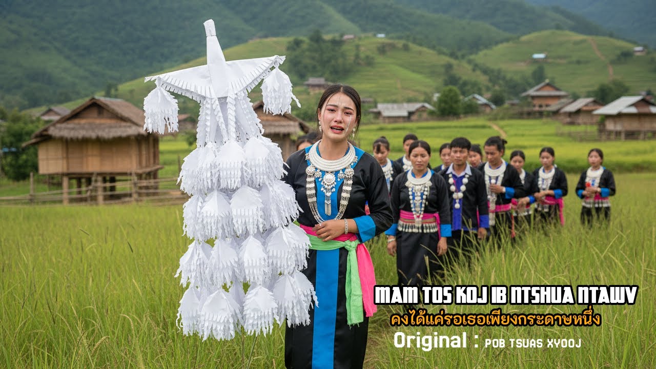Mam tos koj ib ntshua ntawv - Pob tsuas xyooj | คงได้แค่รอเธอเพียงกระดาษหนึ่ง