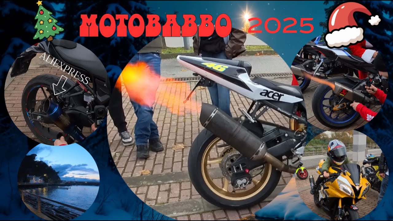 Motobabbo 🧑‍🎄🎄2025....Fiamme e bambini sulle R6😱🔥