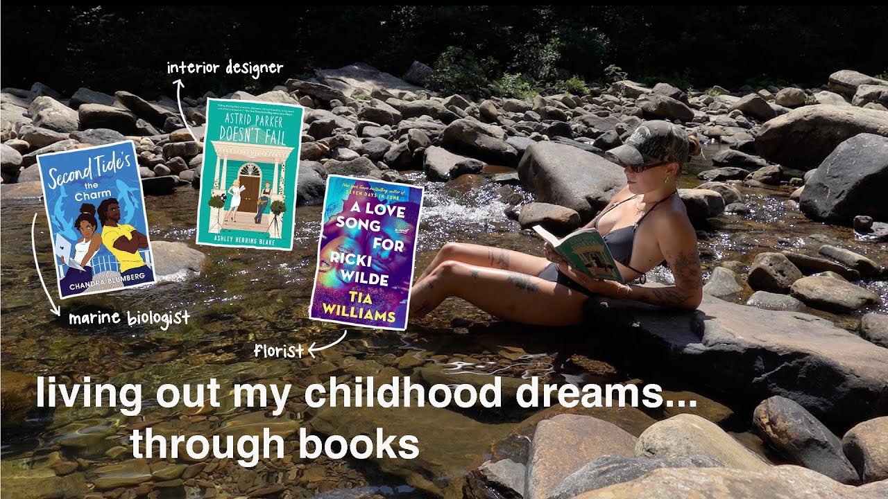 living out my childhood dreams through books 🖼️🪻🐬 (reading vlog)