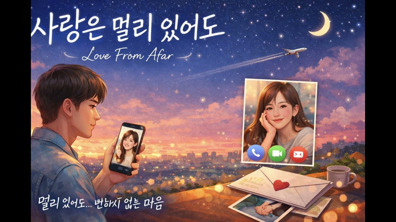 รักทางไกล 사랑은 멀리 있어도 korean version [OFFICIAL MUSIC]