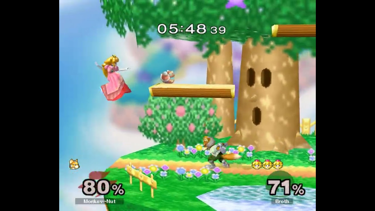 [ass] 176 - Melee Singles LR4 — Broth ⟮Peach⟯ vs Monkey—Nut ⟮Fox⟯