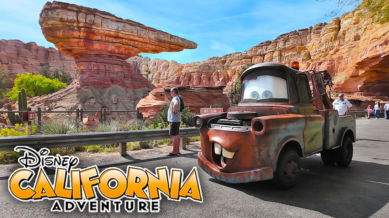 Disney California Adventure Walkthrough at Disneyland - Downtown Disney Construction & Cars Land