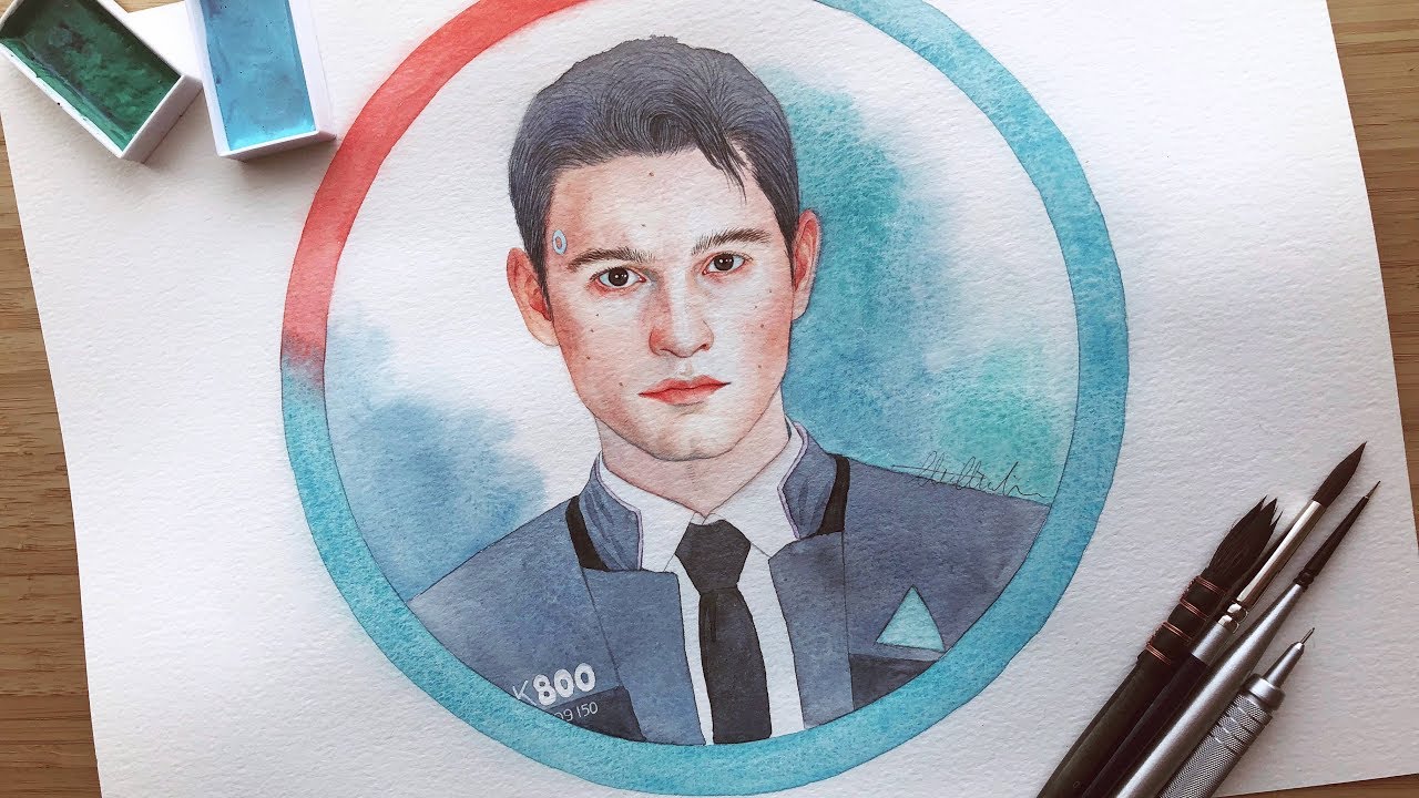 Bryan Dechart / Connor  - Watercolor Portrait