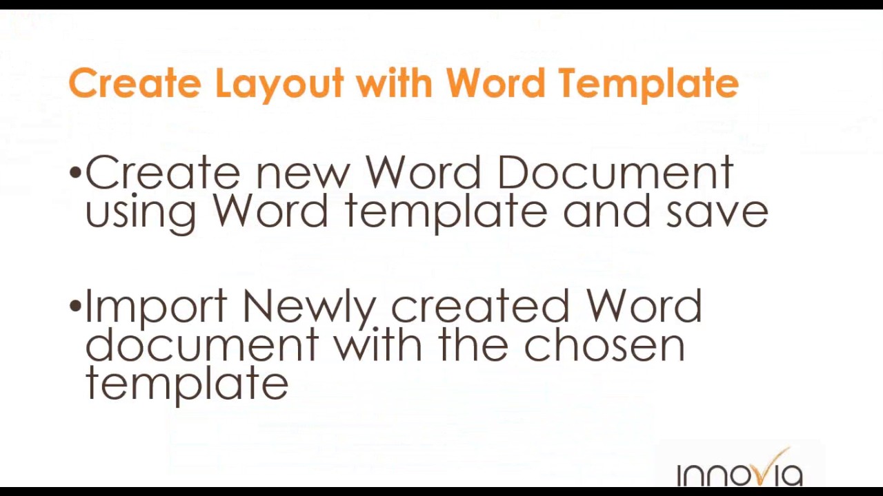 NAV Word Layout Report Development