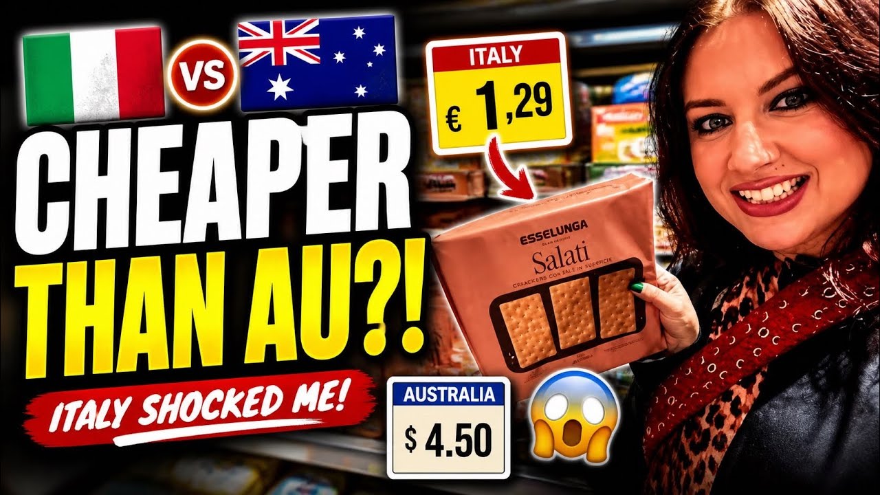 Cost of Living in ITALY VS AUSTRALIA 2026 (Grocery Price Comparison) 🇮🇹💰🇦🇺 