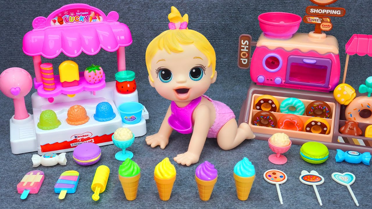 Relaxing With Cute Ice Cream Toy Unboxing, Disney KItchen Toy Set ASMR 😍 Unboxing Galaxy