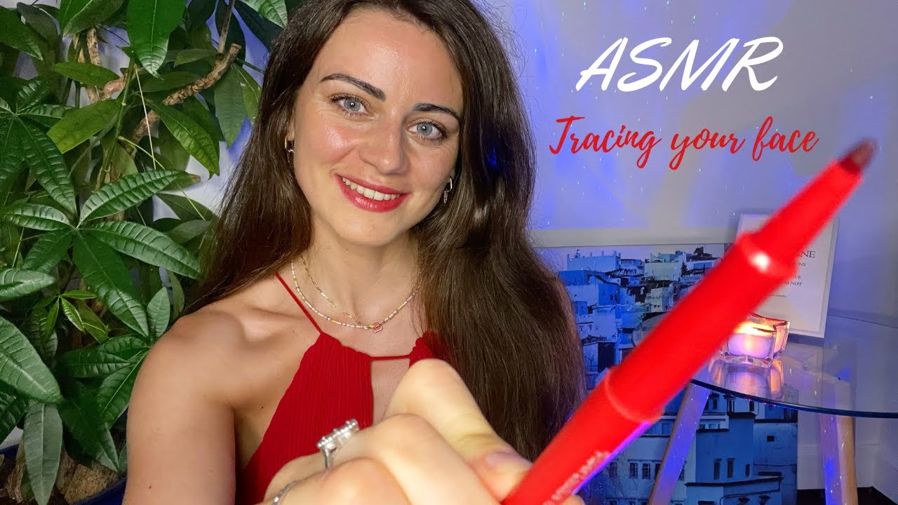 ASMR français☽ Tracing your face -  Je trace les contours de ton visage