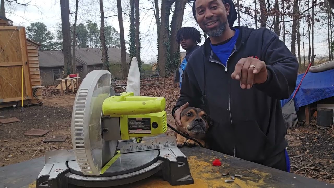 Found miter saw blade stopped spinning