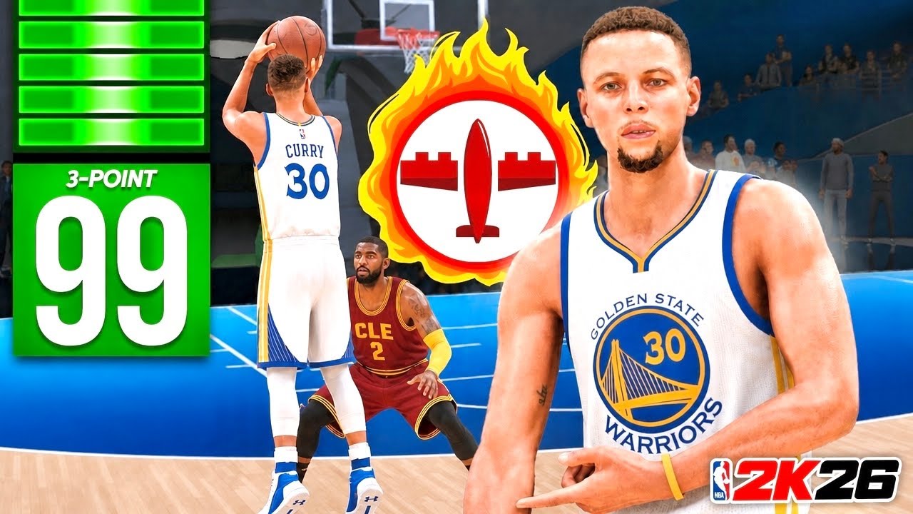 В режиме случайного выбора локаций в NBA 2K26 персонаж Стефа Карри образца 2016 года неудержим.