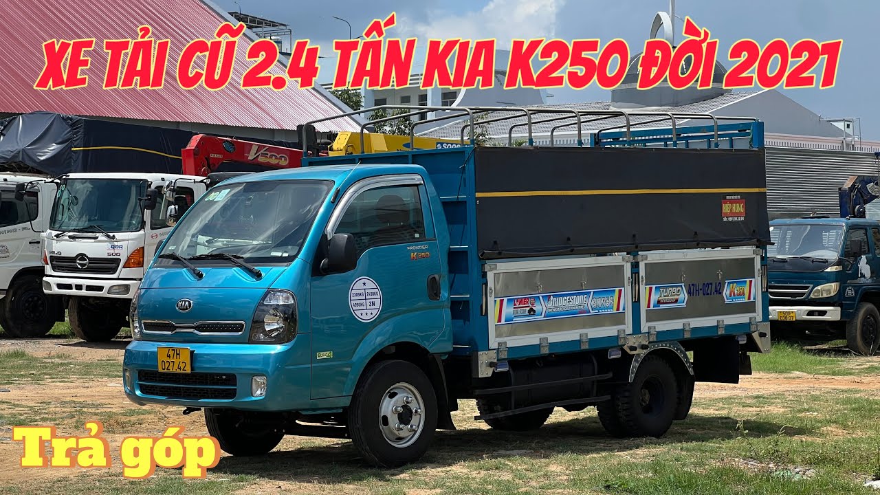 Xe tải cũ 2T4 - KIA K250 đời 2021, thùng mui bạt dài 3m5 mở 5 bửng. Trả góp | XE TẢI LỘC PHÁT