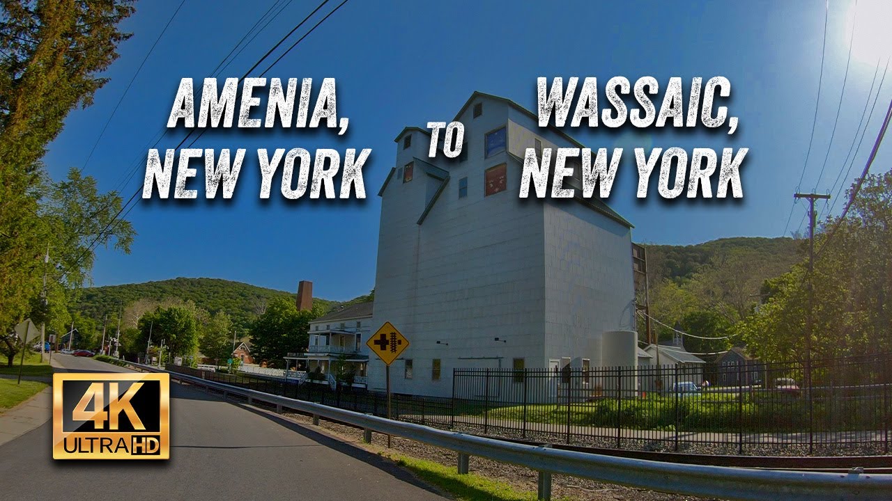 Scenic Drive from Amenia, New York to Wassaic, New York - 4K 60fps