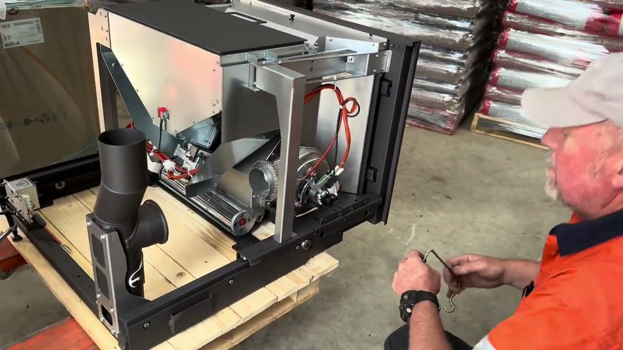 How to remove an Insert Piazzetta Pellet Heater on and off the rails