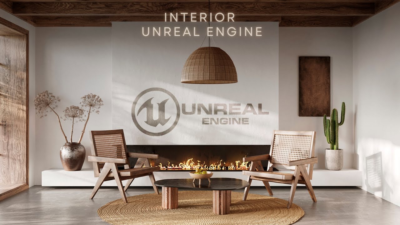 Unreal Engine Living Room Design: Master Lighting & Materials Setup