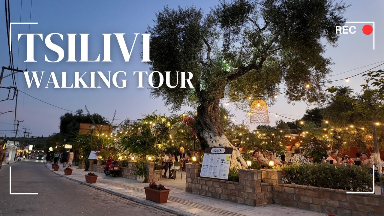 Tsilivi, Zante Walking Tour 🇬🇷 | Evening Sunset Walk Through Planos, Zakynthos, Greece