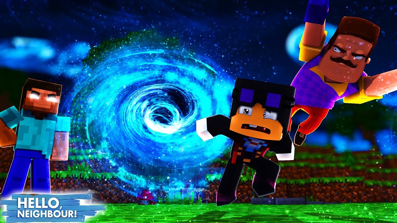 Minecraft: HELLO NEIGHBOR - O HEROBRINE NOS PRENDEU NO BURACO NEGRO| EP 55  ‹ O RETORNO ›