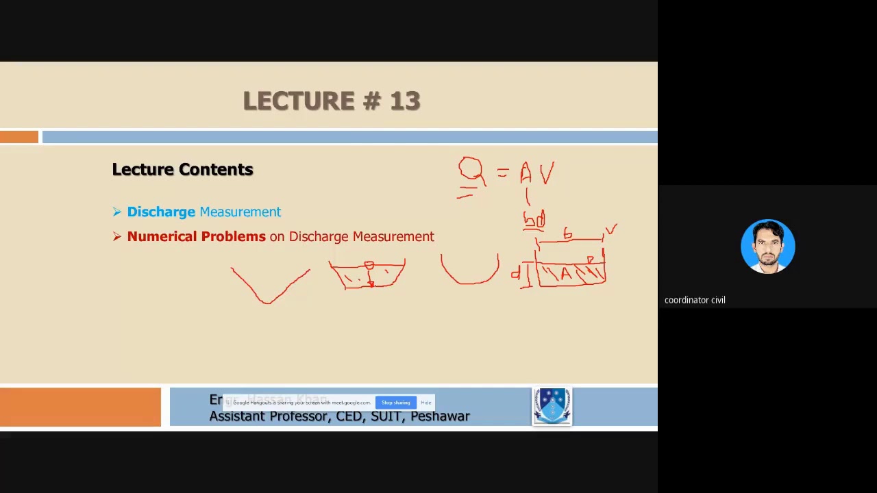 Lecture 13, Engineering Hydrology (Discharge Measurement)